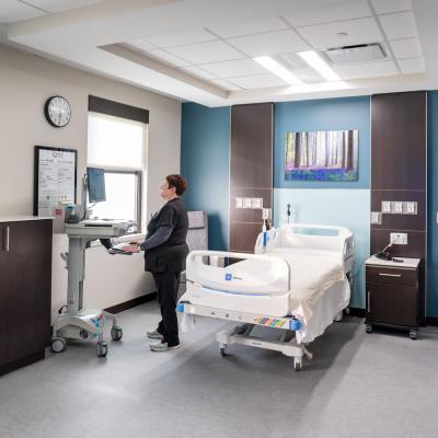 Renovated Patient Room of Summa Joint Center of Excellence
