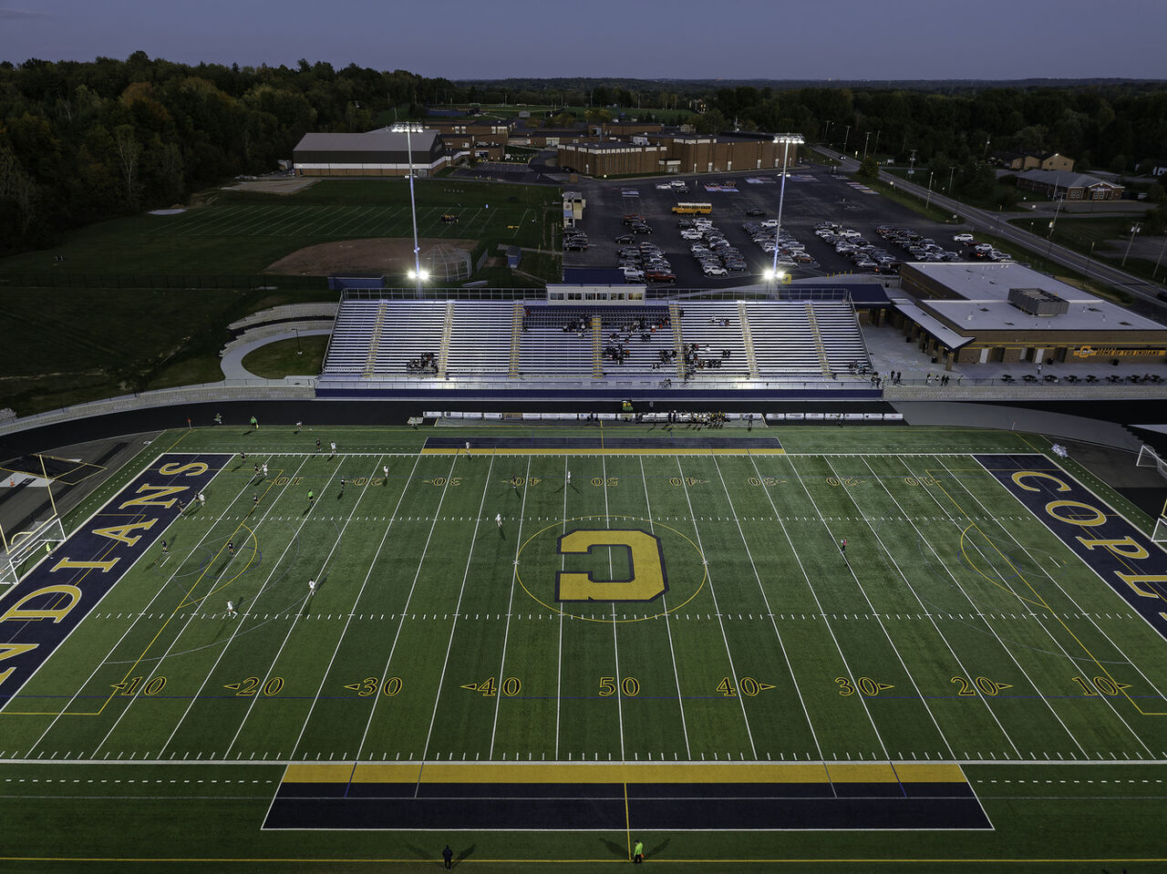aerial view of stadium 
