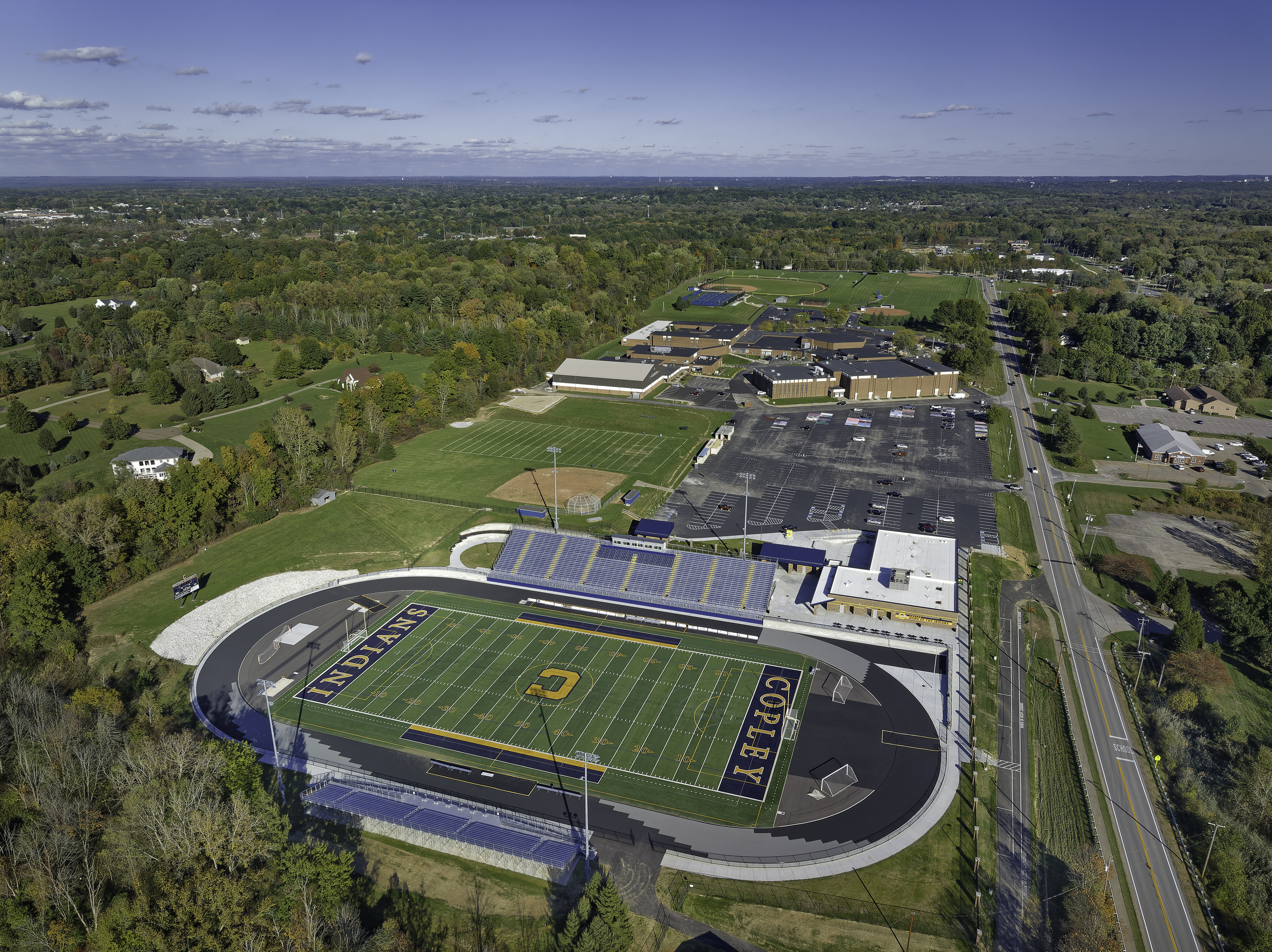 Aerial of Copley Sadium 