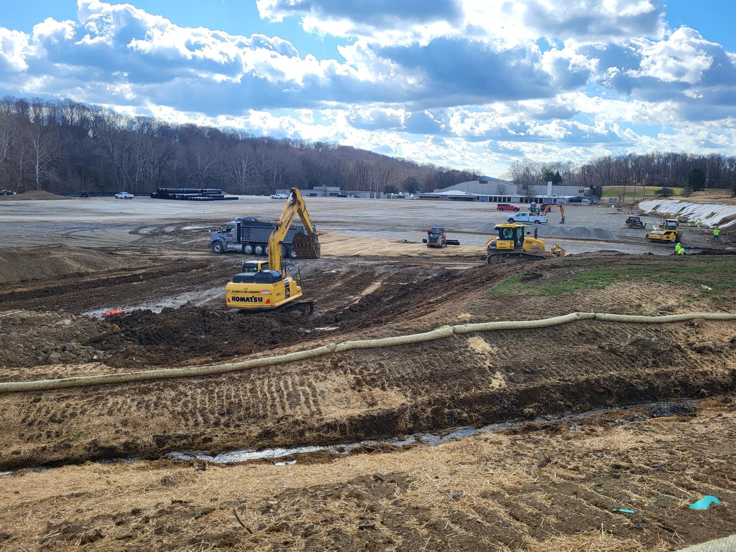 Construction site of Lancaster High School 