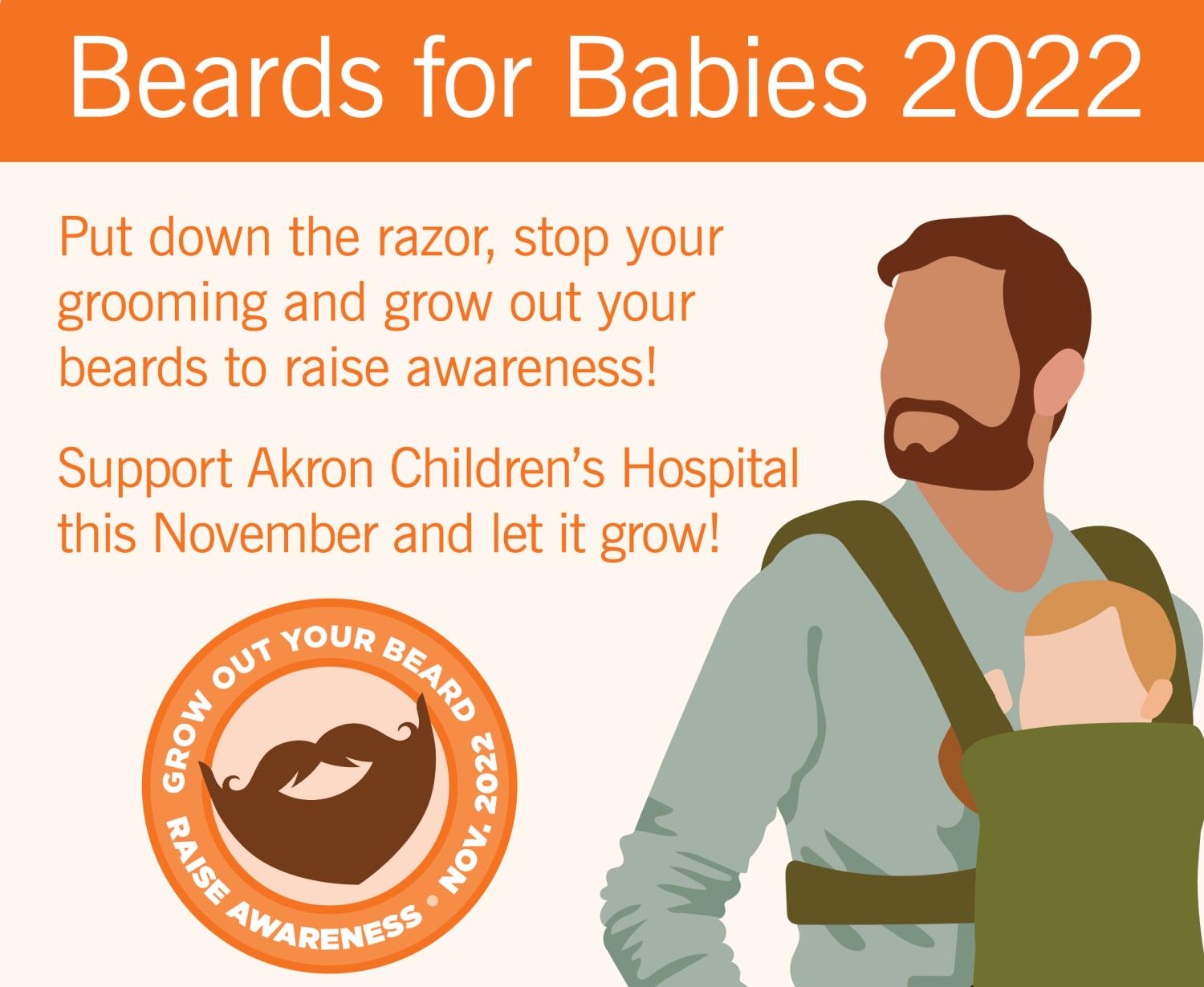 Akron Children's Hospital Beards for Babies flier 