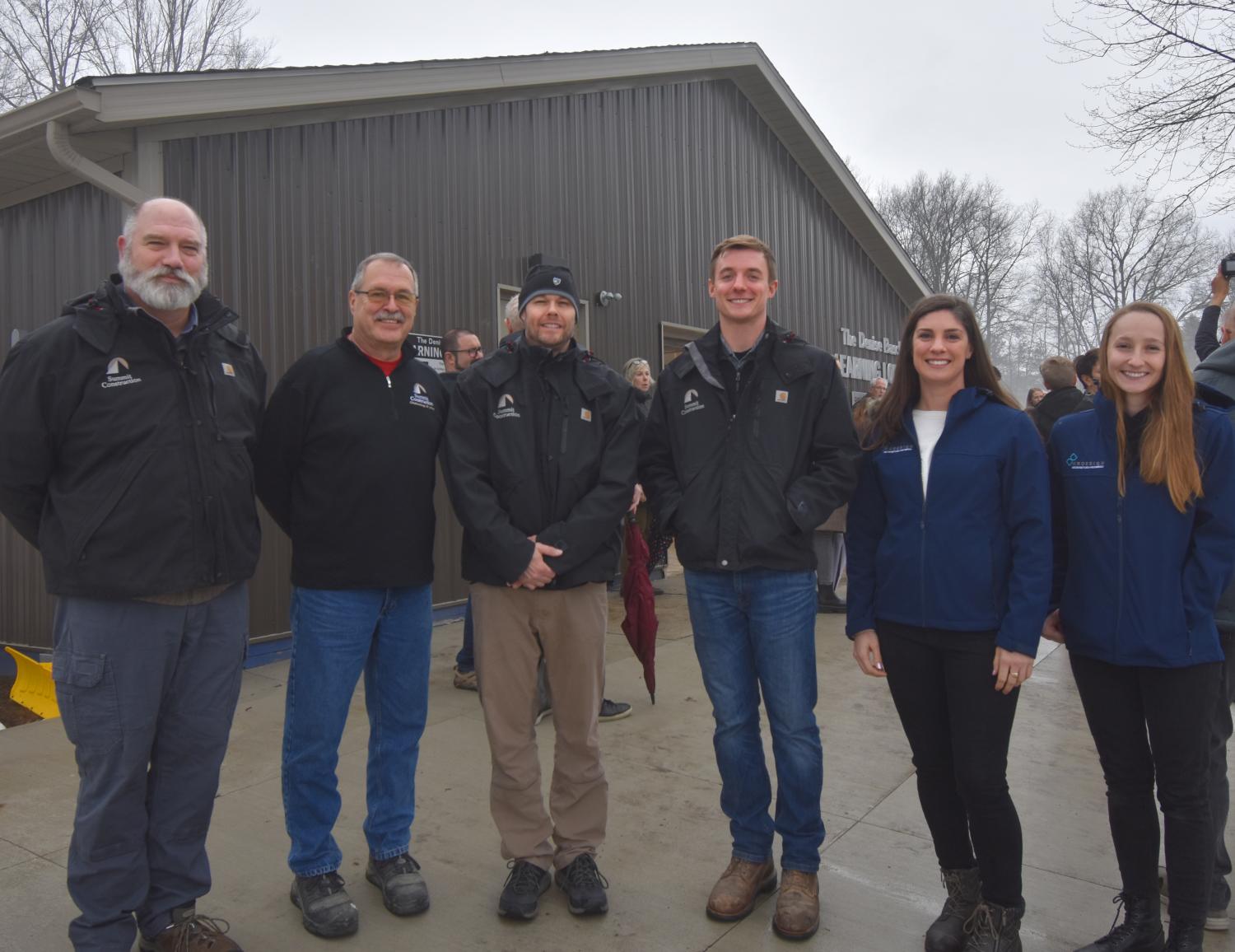 From left to right: (Summit Construction) Keith Wessel, Ed Cikity, Kevin Knapp and Matt Horning (NR Design and Architecture) Nicole Davis and Shelby Johnson