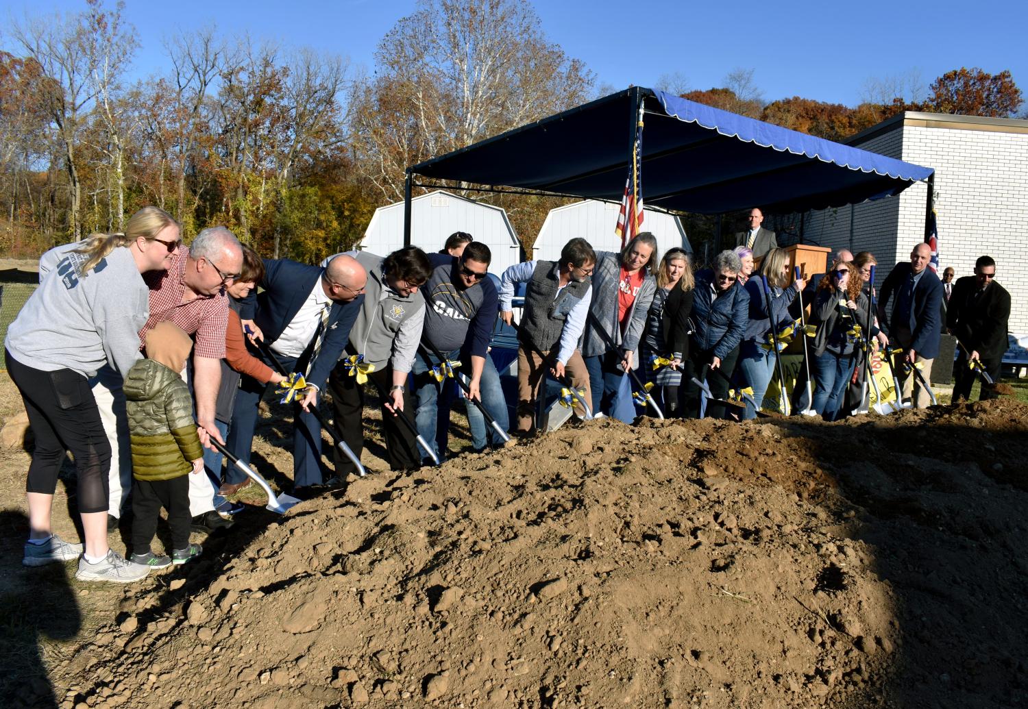 LHS staff at groundbreaking