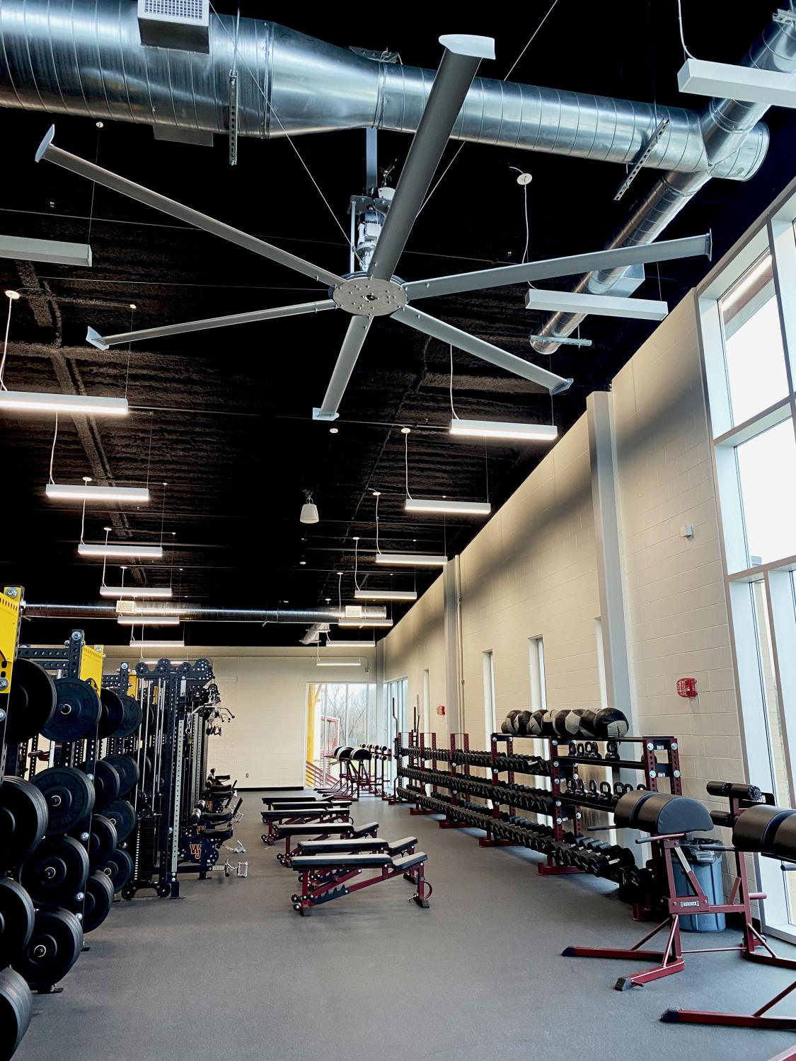 Ceiling Fan in Weight Room