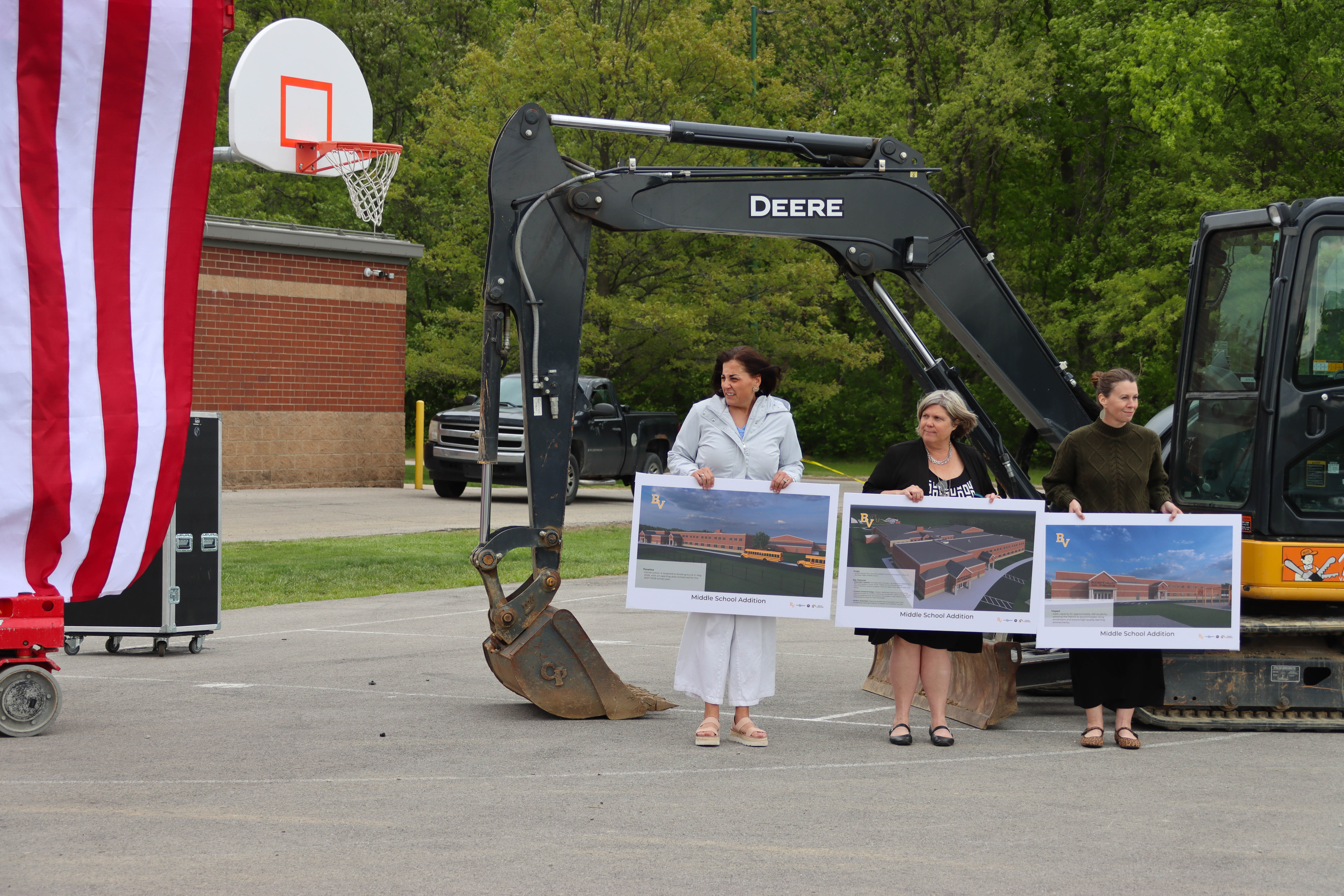 Renderings of Buckeye Valley Middle School are displayed at Groundbreaking Ceremony