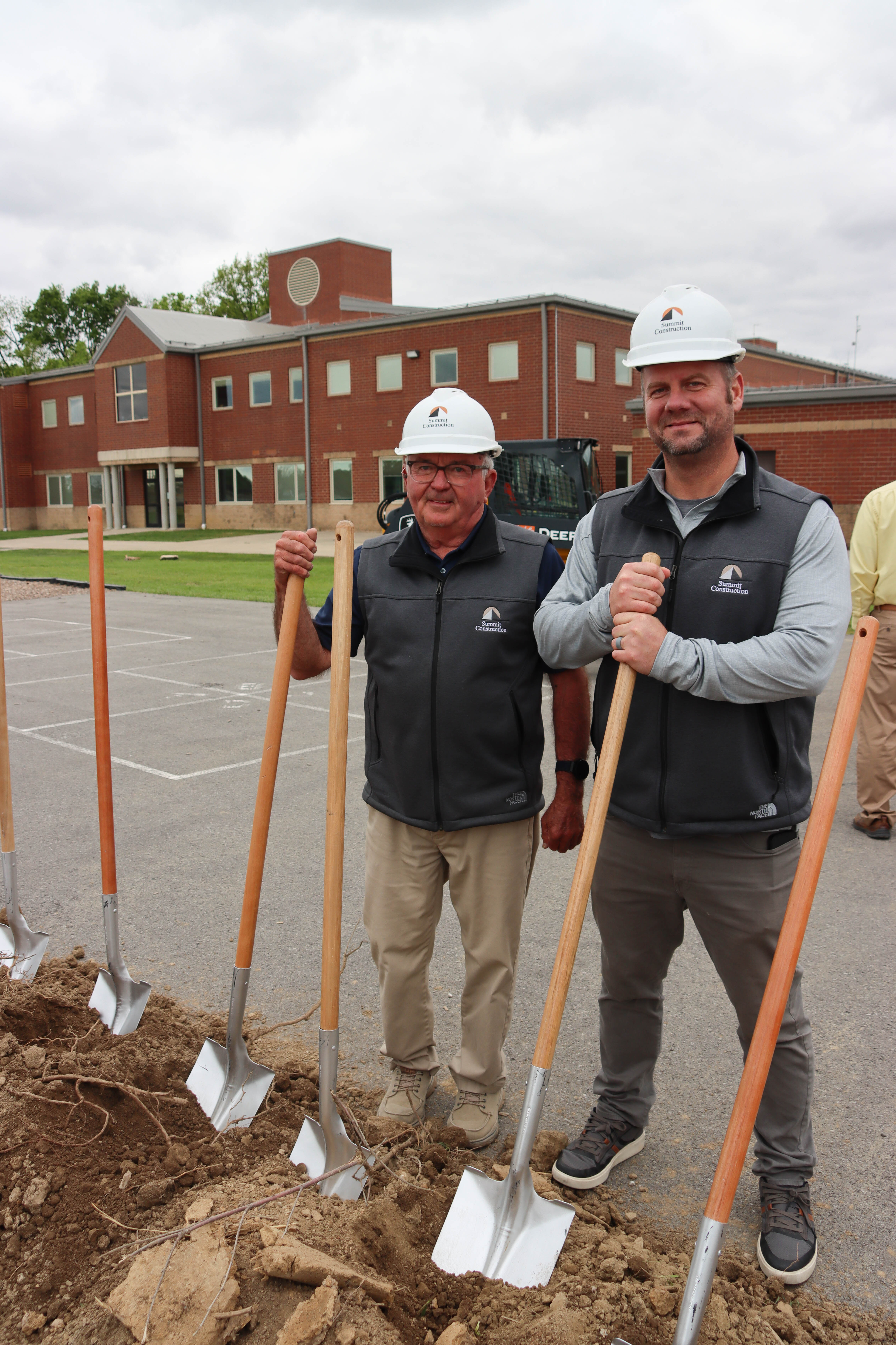 Andy Rogers and Creston King represent Summit Construction at Buckeye Valley Groundbreaking