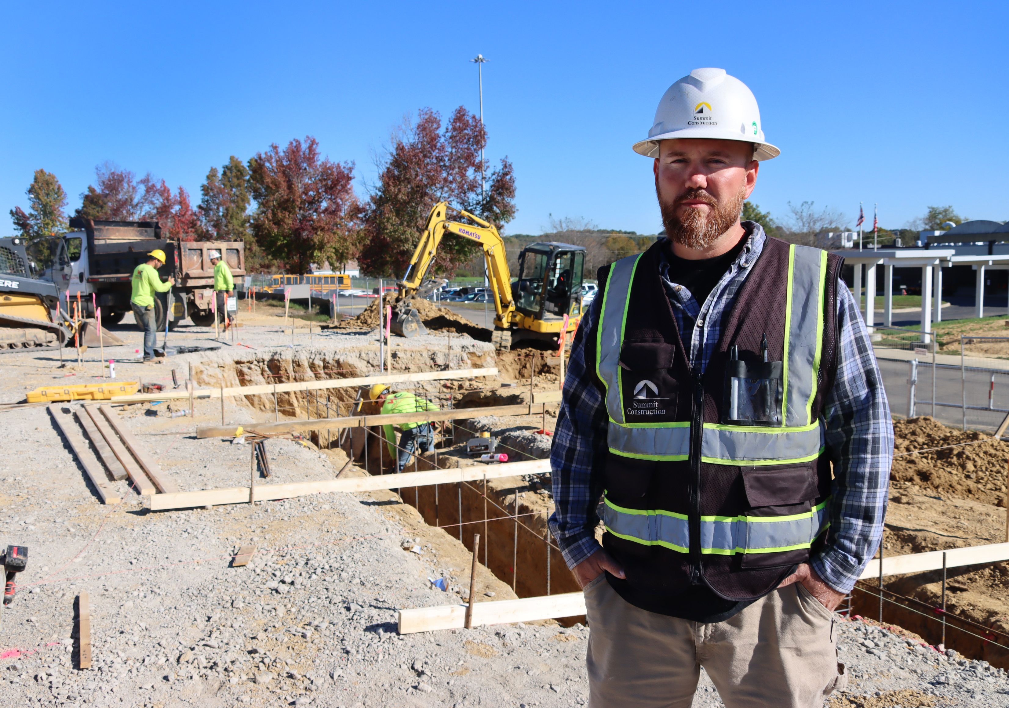 Kiery Frye stands at a construction site