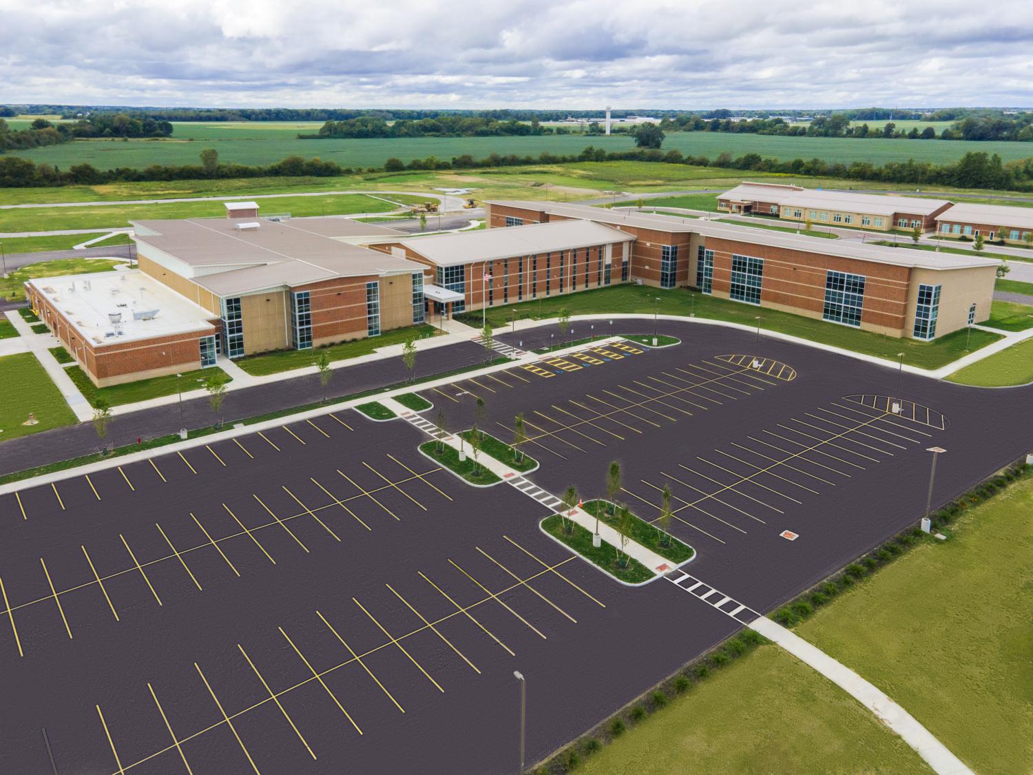 Aerial photo of middle school 