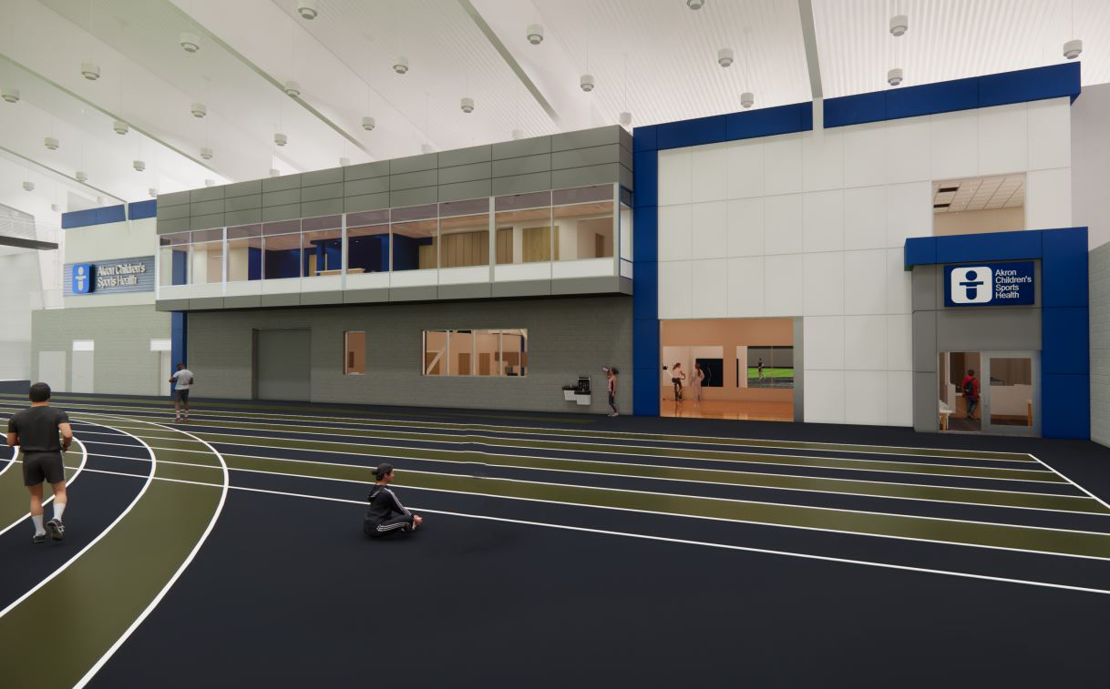 Rendering of Akron Children's Sports Health Center for Zips Athletics 