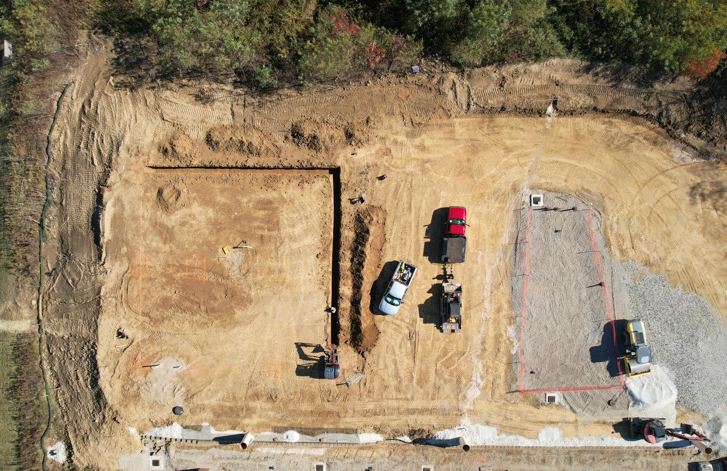 Drone shot of Charles Schwab site 