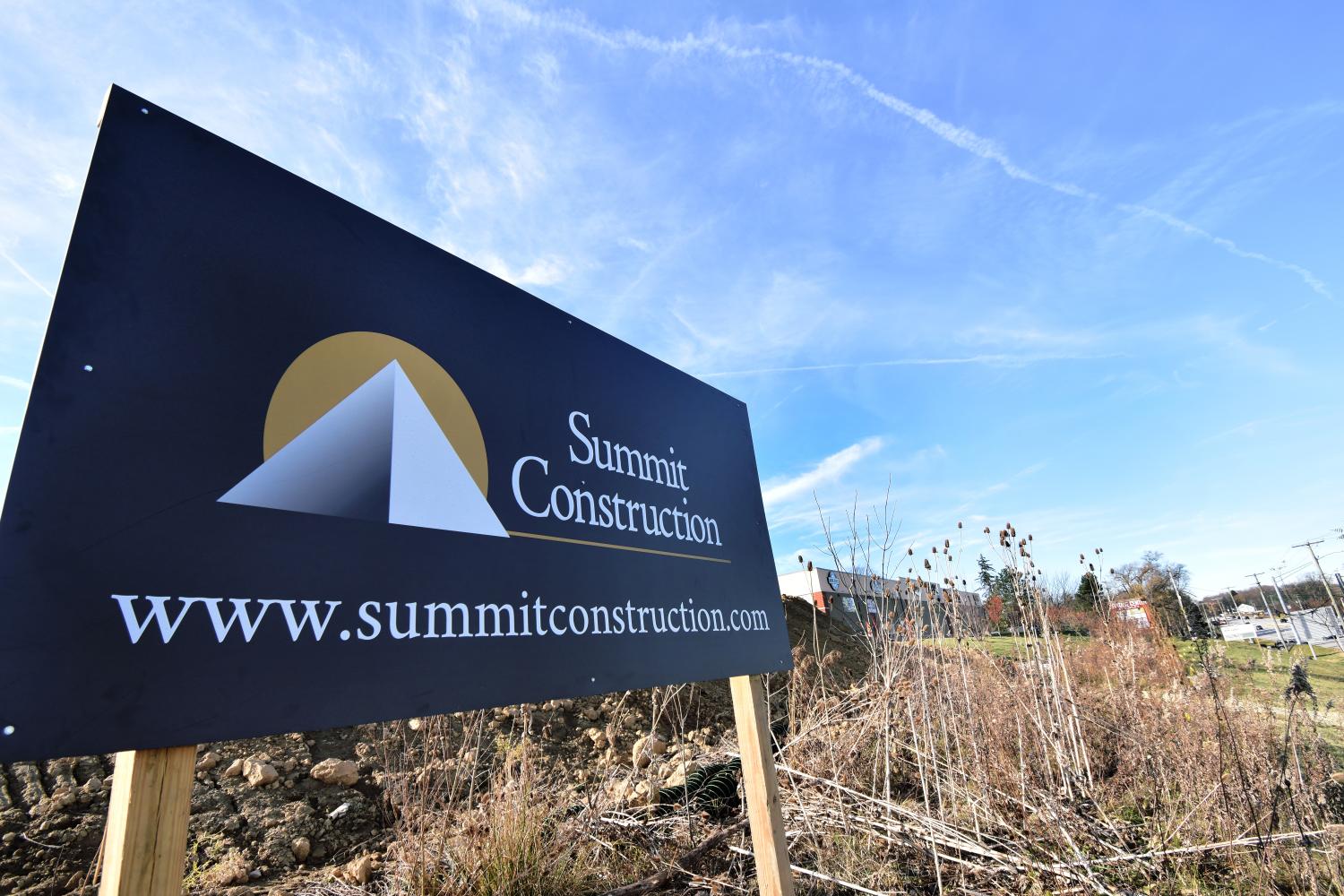 Summit Construction sign on site 