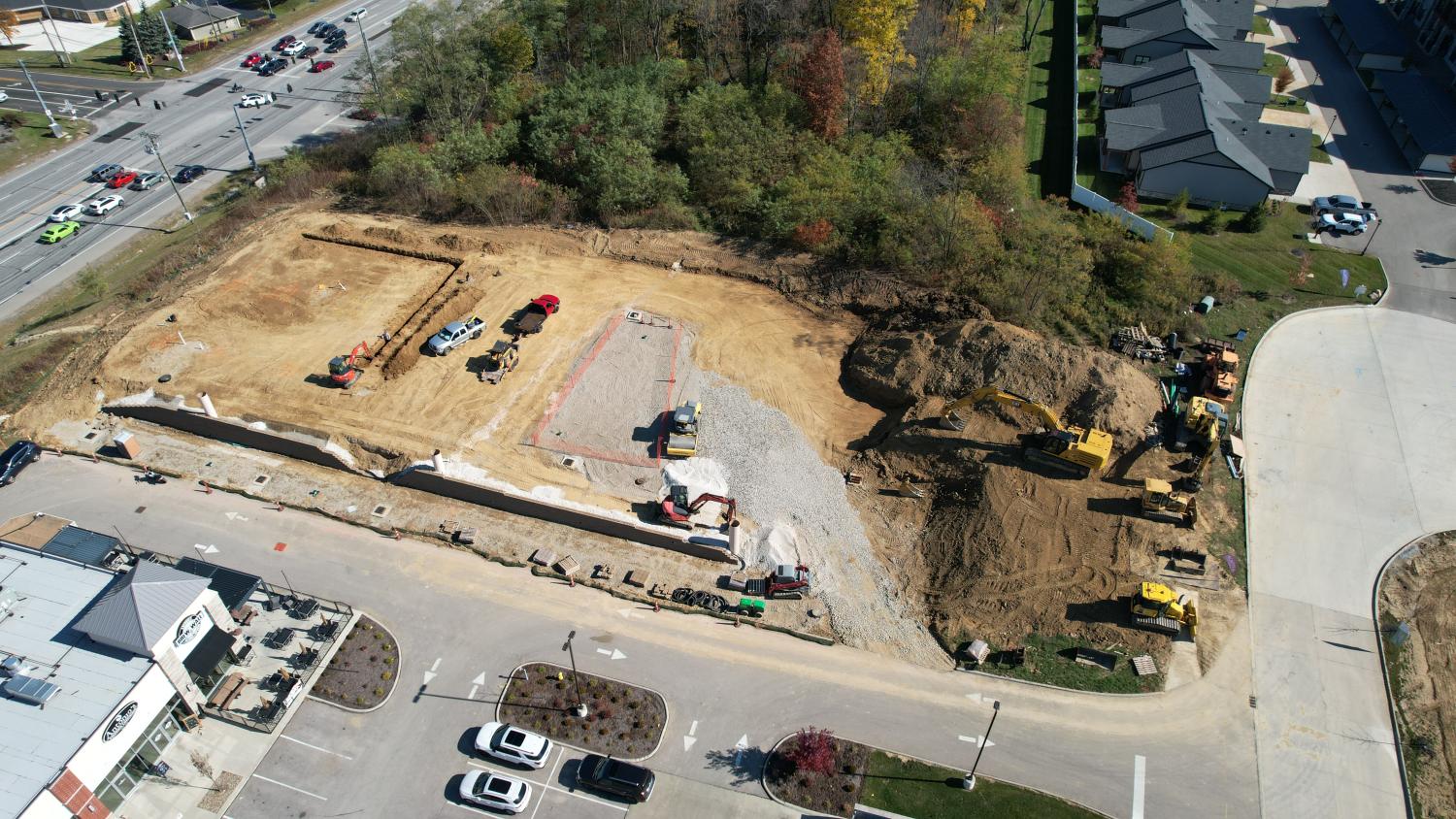 Drone shot of Charles Schwab site 