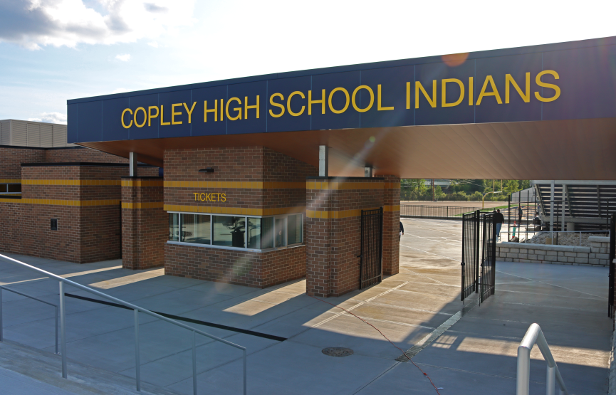 Entrance to Copley stadium 