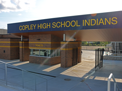 Entrance to Copley stadium 