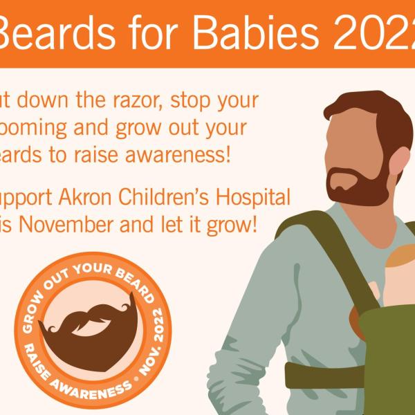Akron Children's Hospital Beards for Babies flier 