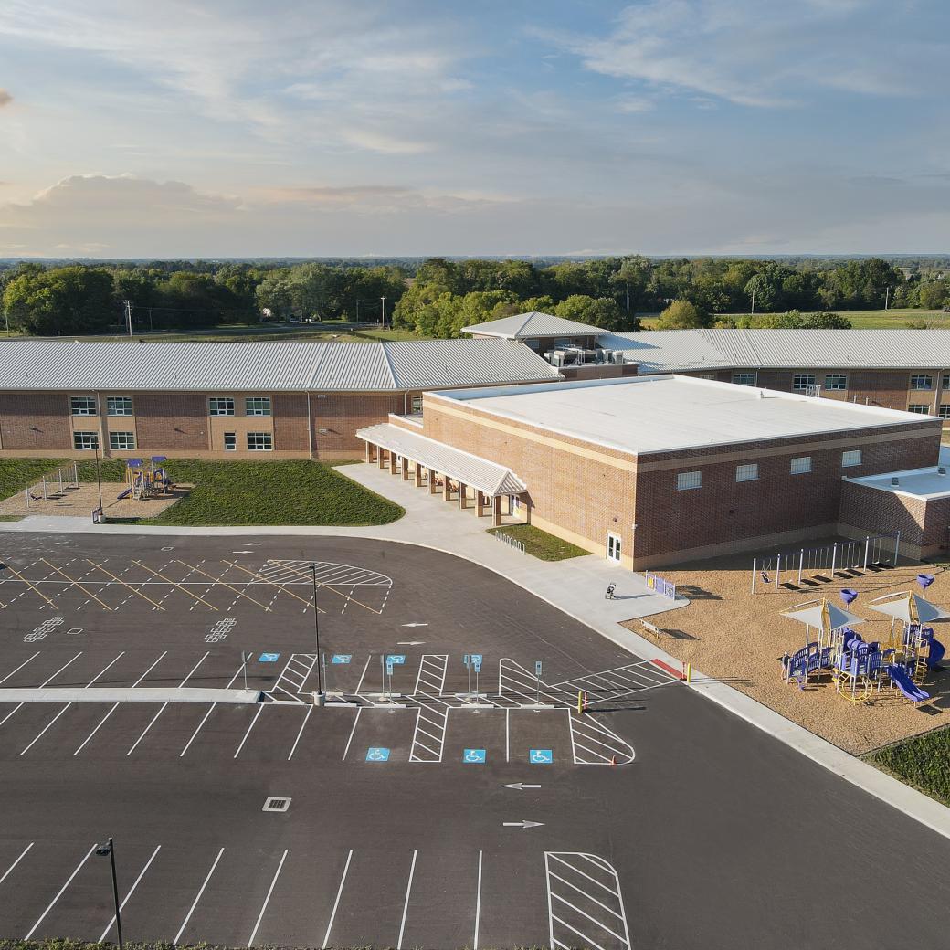 Aerial photo of elementary school